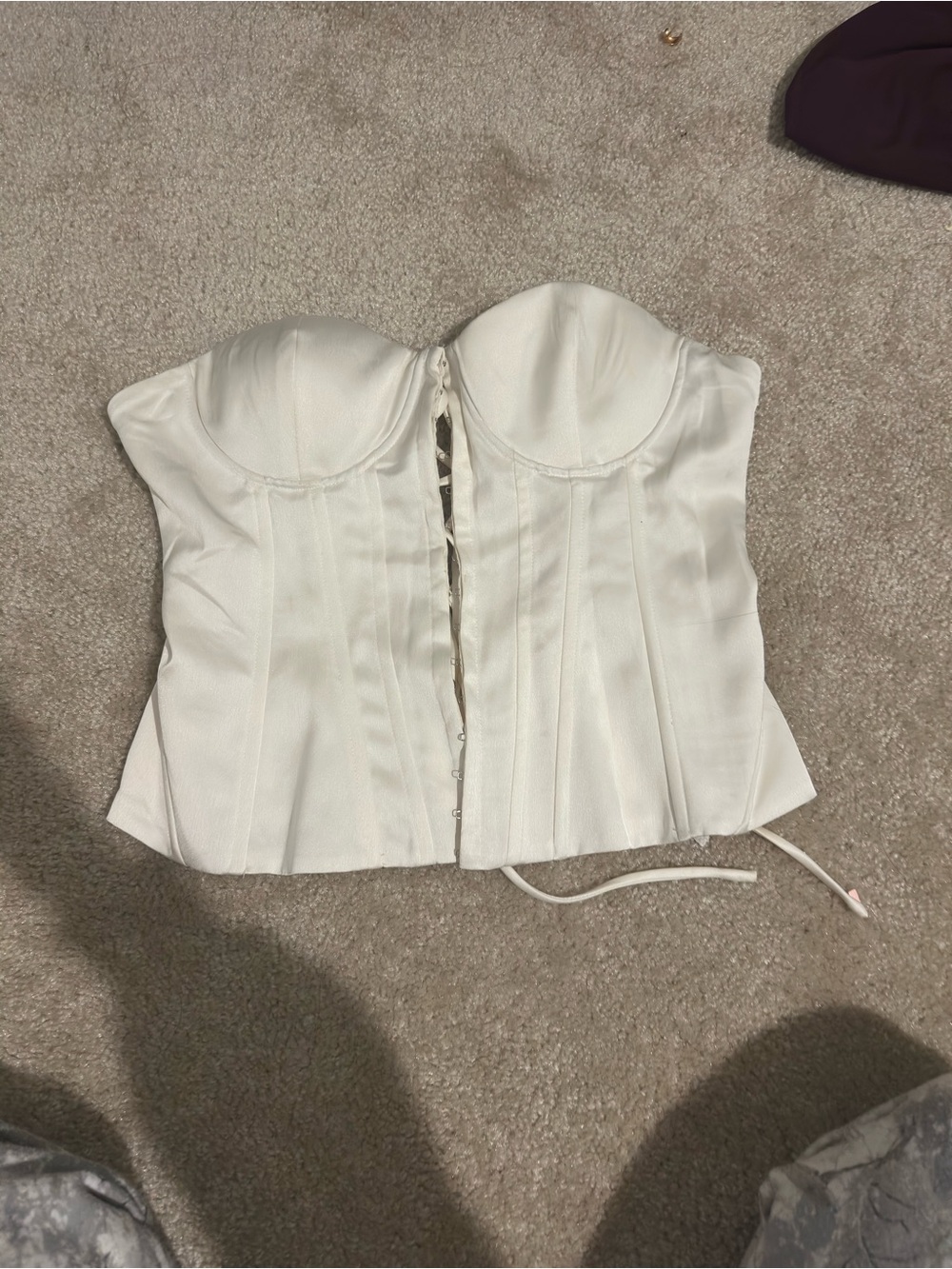 Princess Polly Ivory Strapless Corset Top